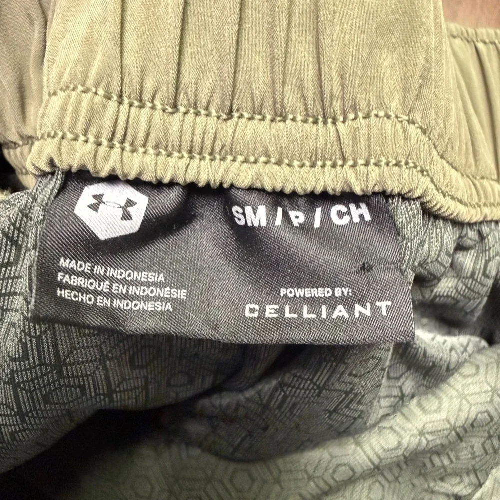 Under Armour Rush Utility Pants Mens Small Olive Green Snap Side 1366190